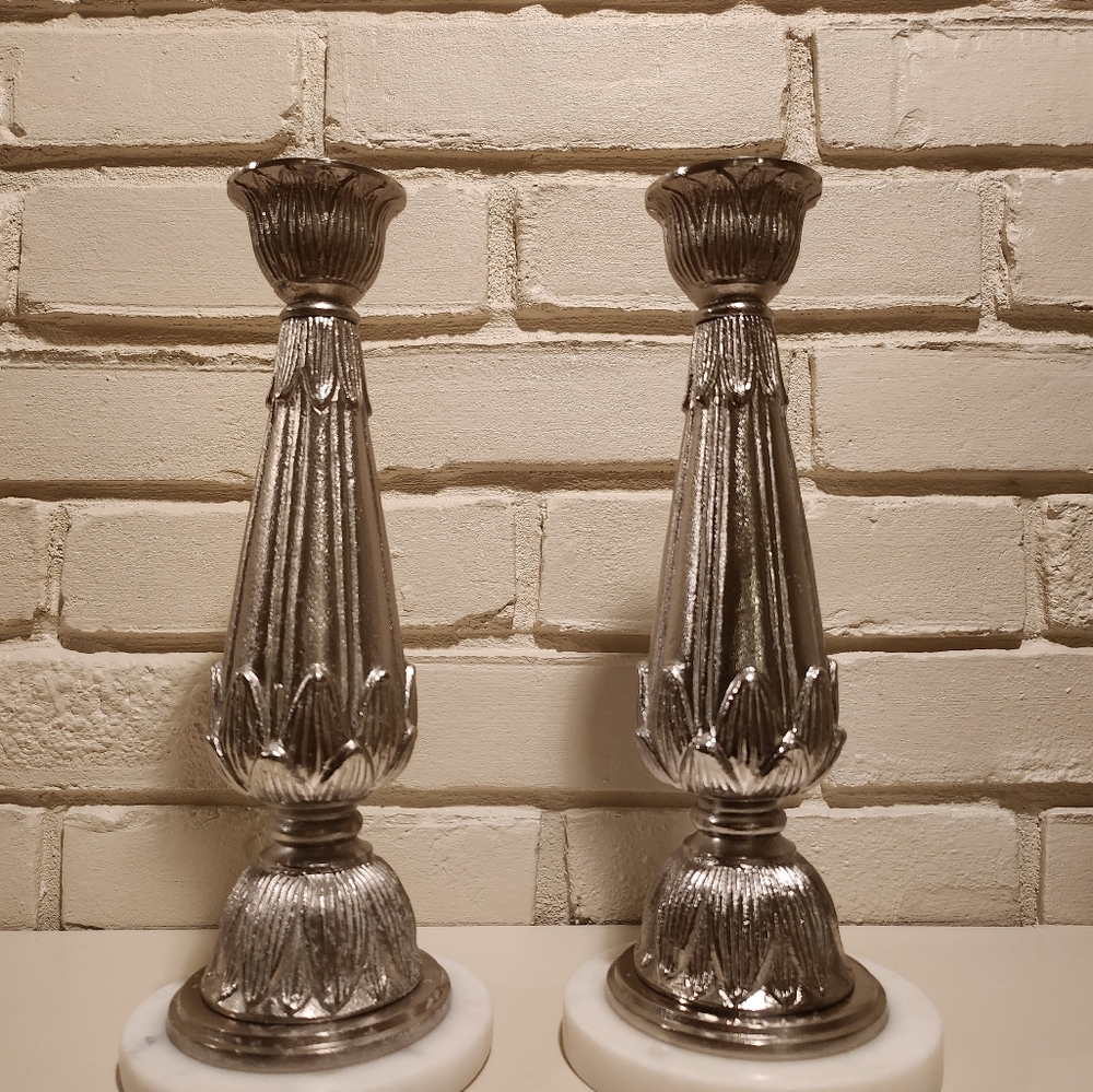 Michael Aram Silver Candle holders